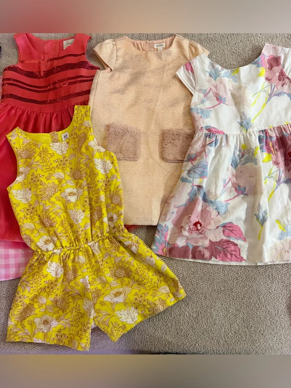 Gymboree GAP Old Navy Dress Romper Lot of 7 Party Formal Casual Size Small 5-6-7